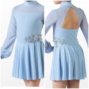 Weissman Light Blue and Cream Dance Costume size IC